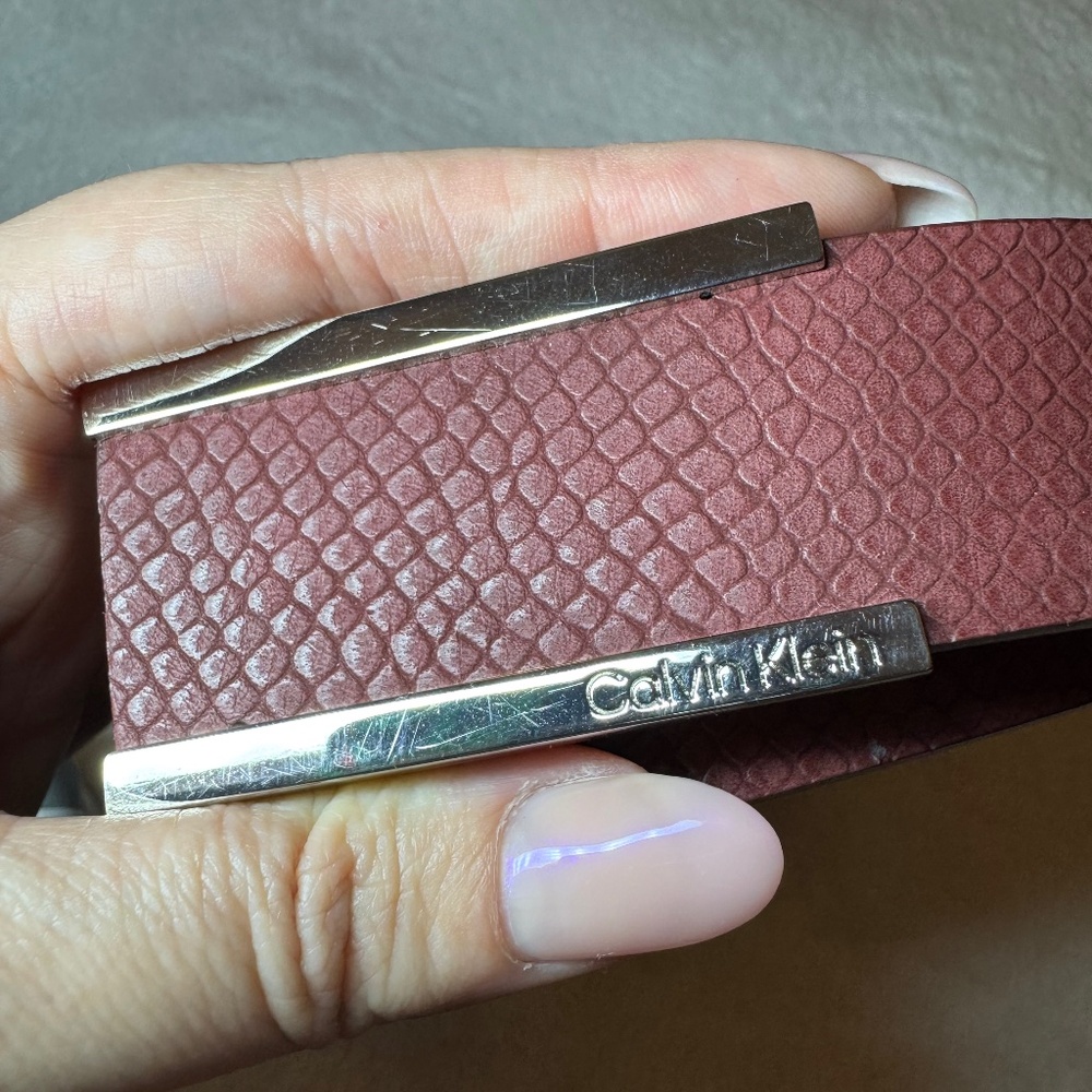 NWOT Calvin Klein Maroon Belt